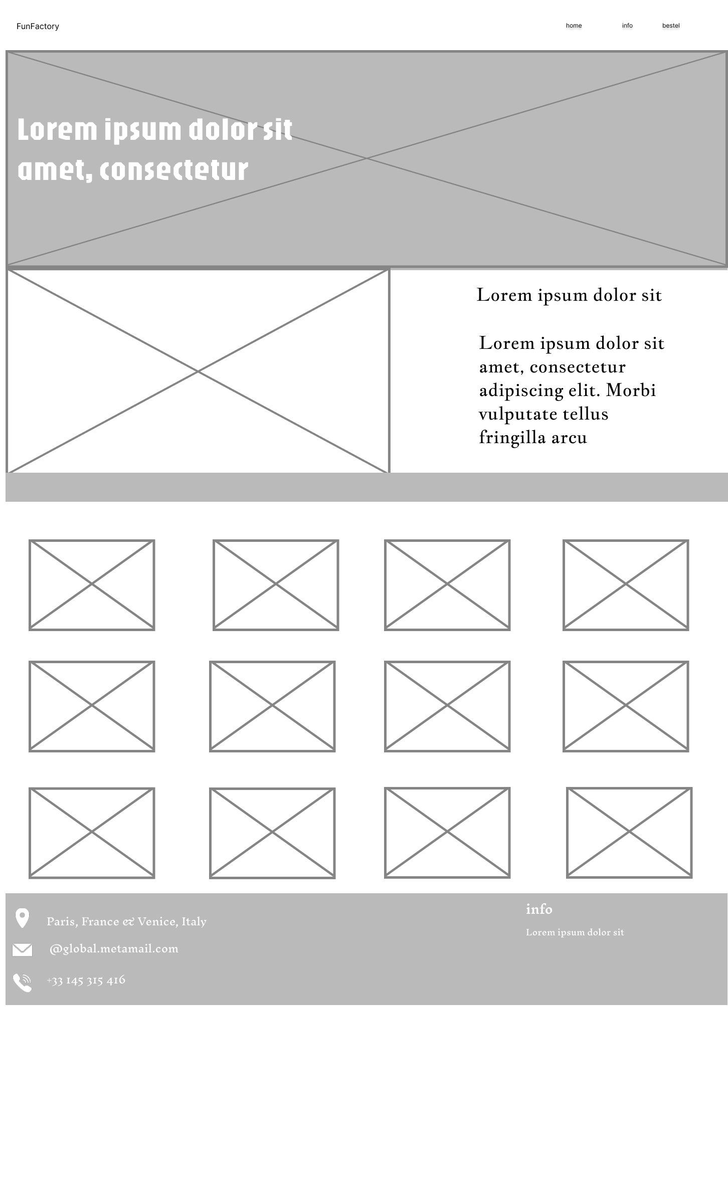 FunFactory Wireframes